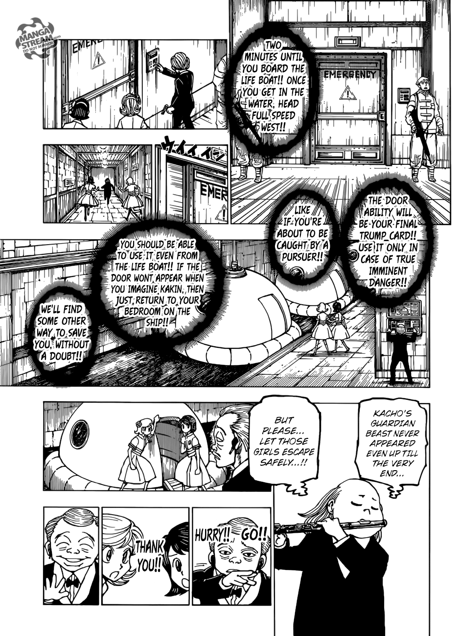 Hunter x Hunter Manga Chapter 383 page 10 - Escape