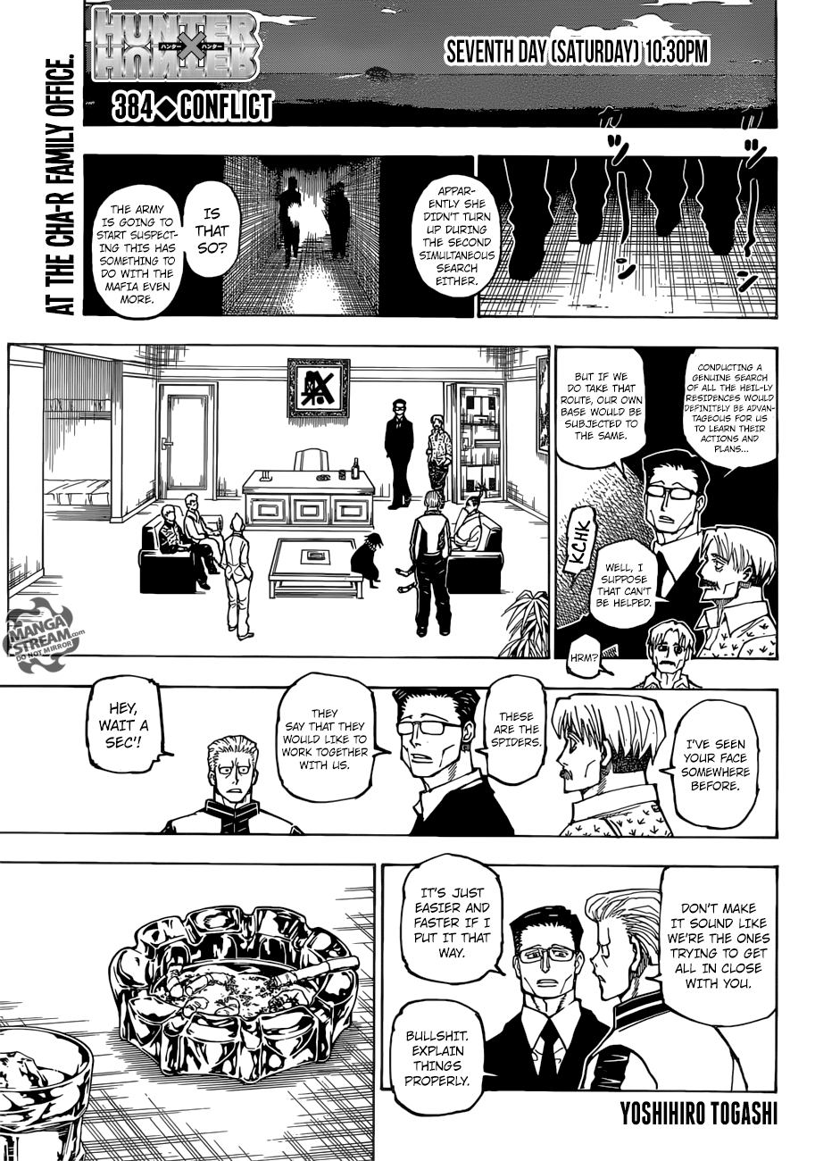Hunter x Hunter Manga Chapter 384 page 1 - War