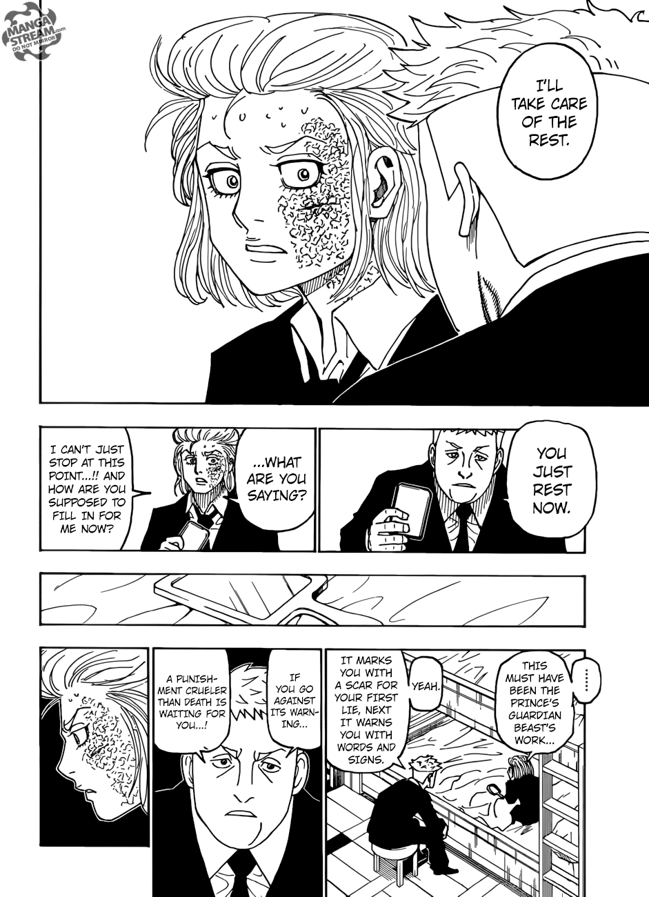 Hunter x Hunter Manga Chapter 385 page 18 - Warning
