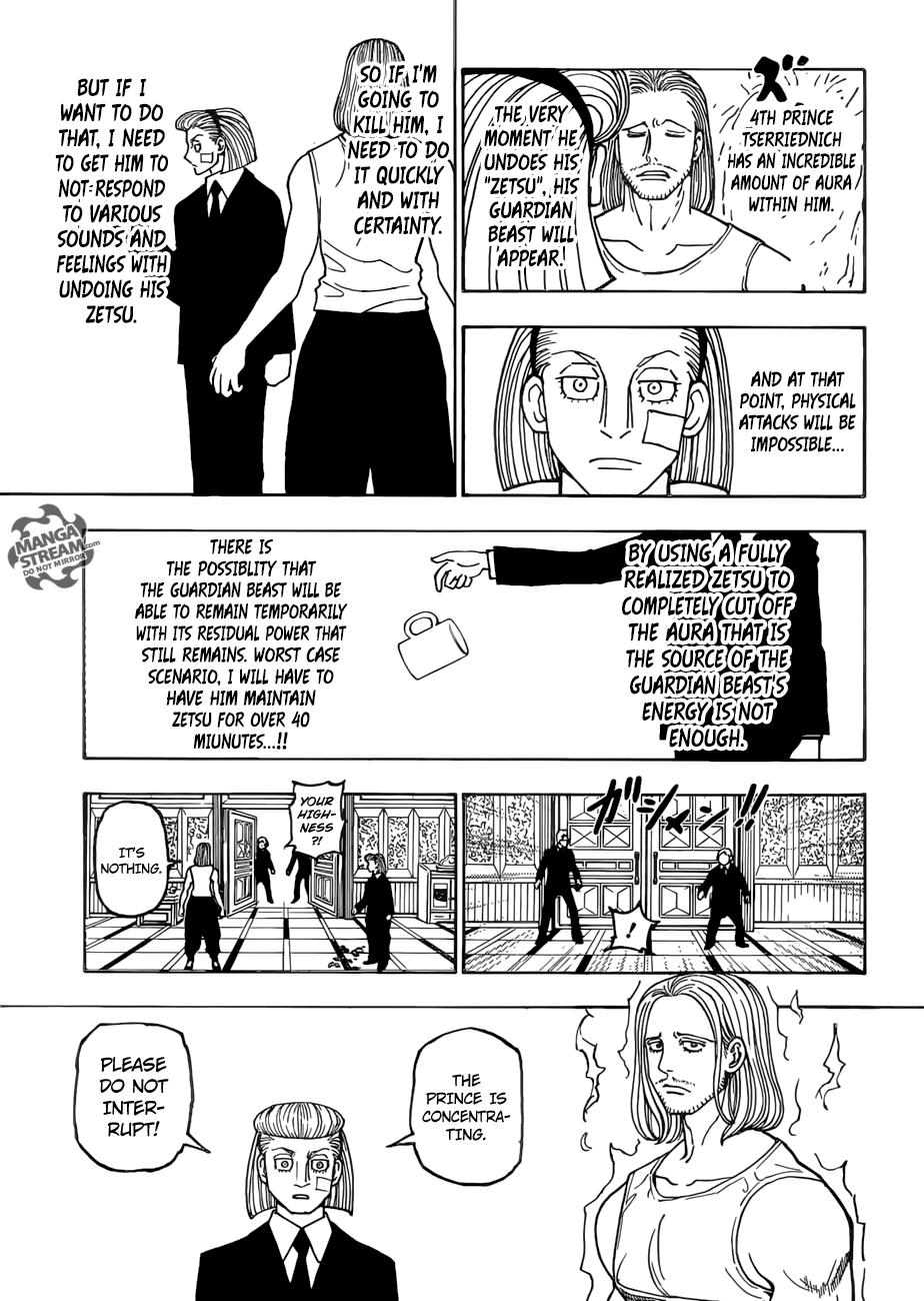 Hunter x Hunter Manga Chapter 385 page 3 - Warning