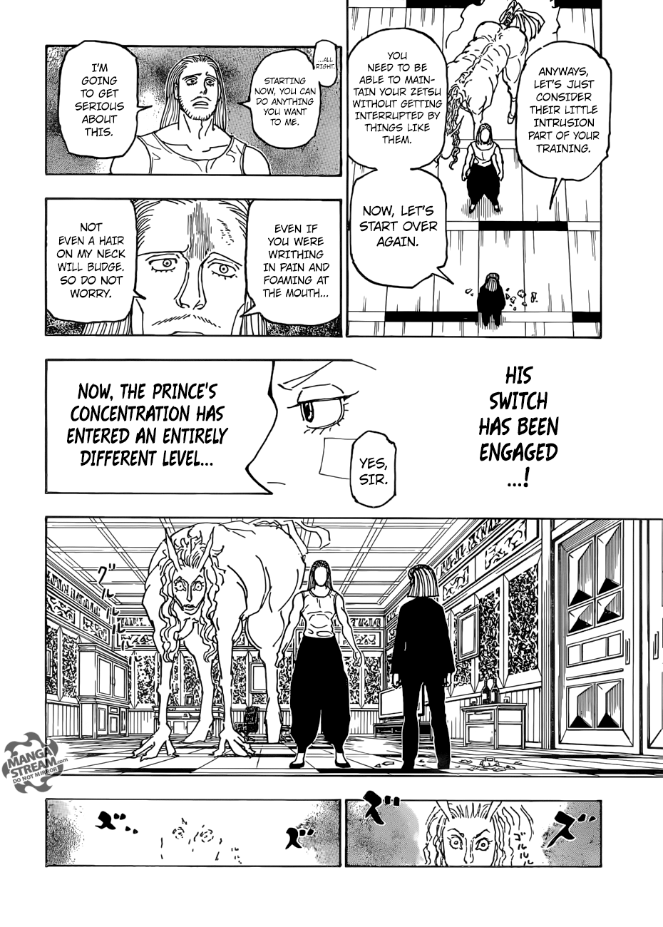 Hunter x Hunter Manga Chapter 385 page 4 - Warning
