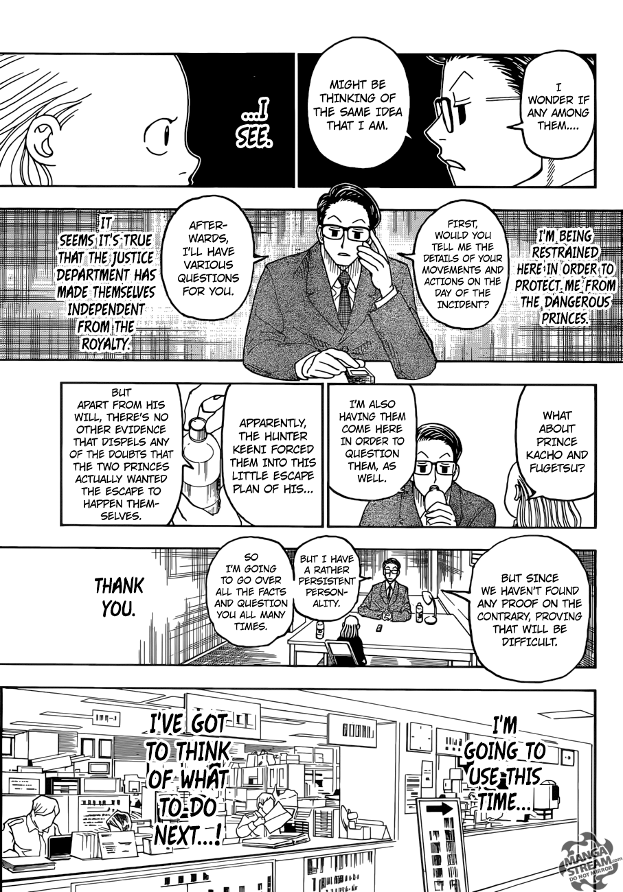 Hunter x Hunter Manga Chapter 386 page 3 - Hypothesis