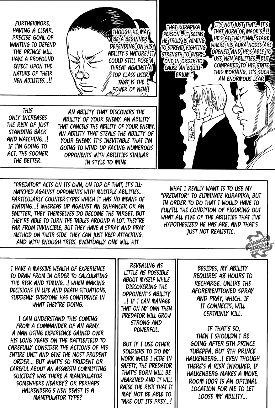 Hunter x Hunter Manga Chapter 388 page 17 - Reflection