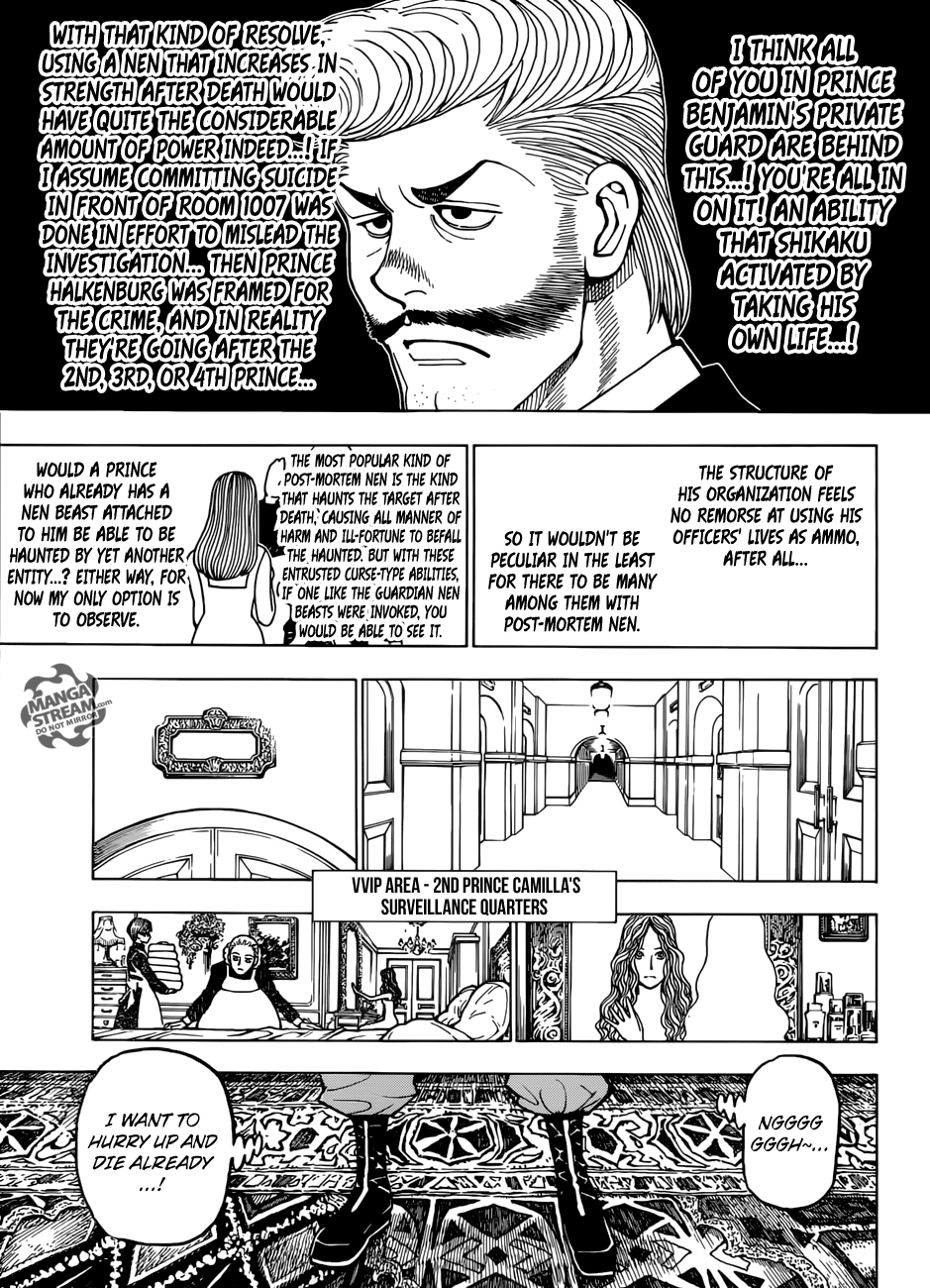 Hunter x Hunter Manga Chapter 389 page 13 - Curse