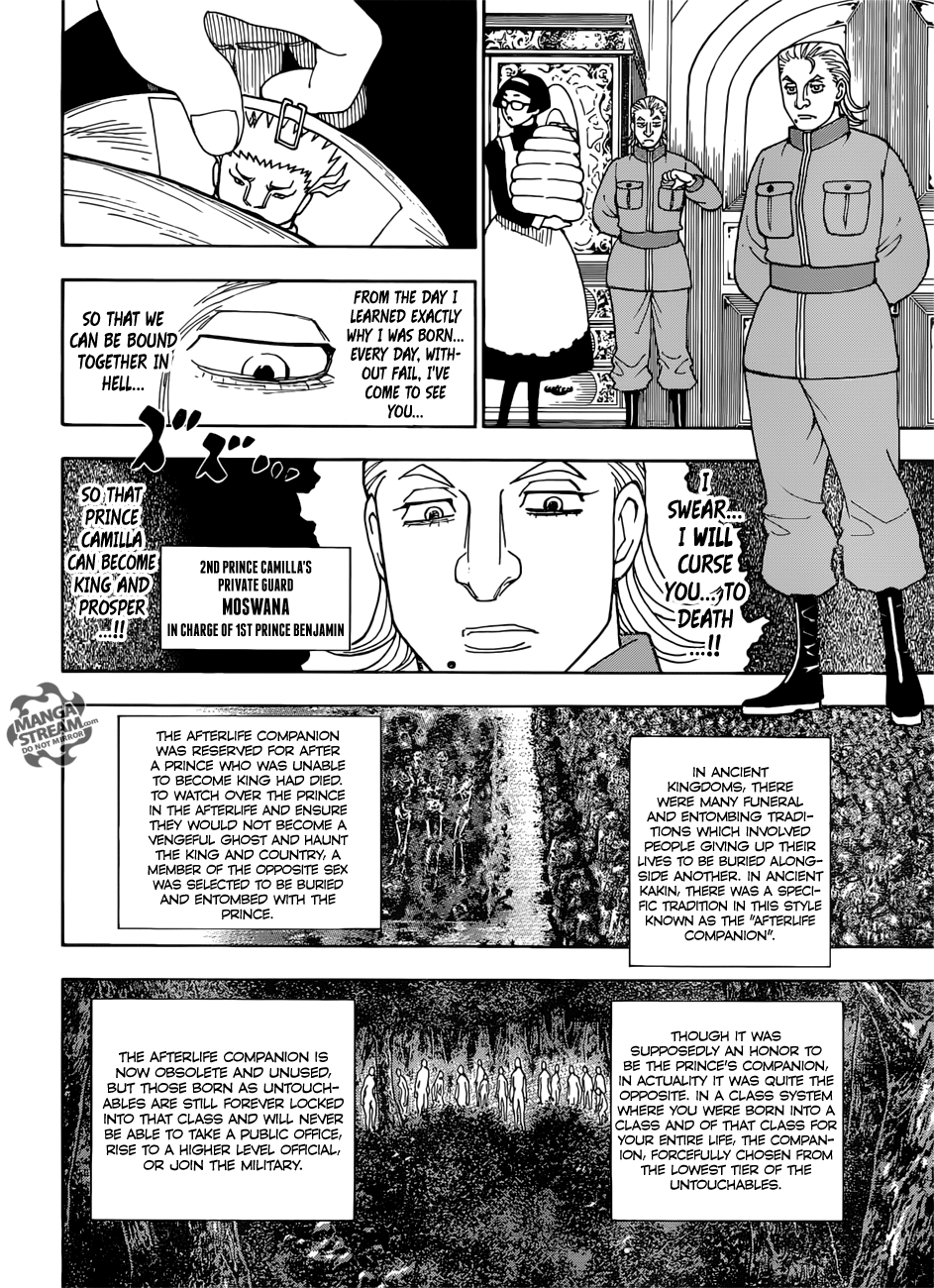 Hunter x Hunter Manga Chapter 389 page 14 - Curse