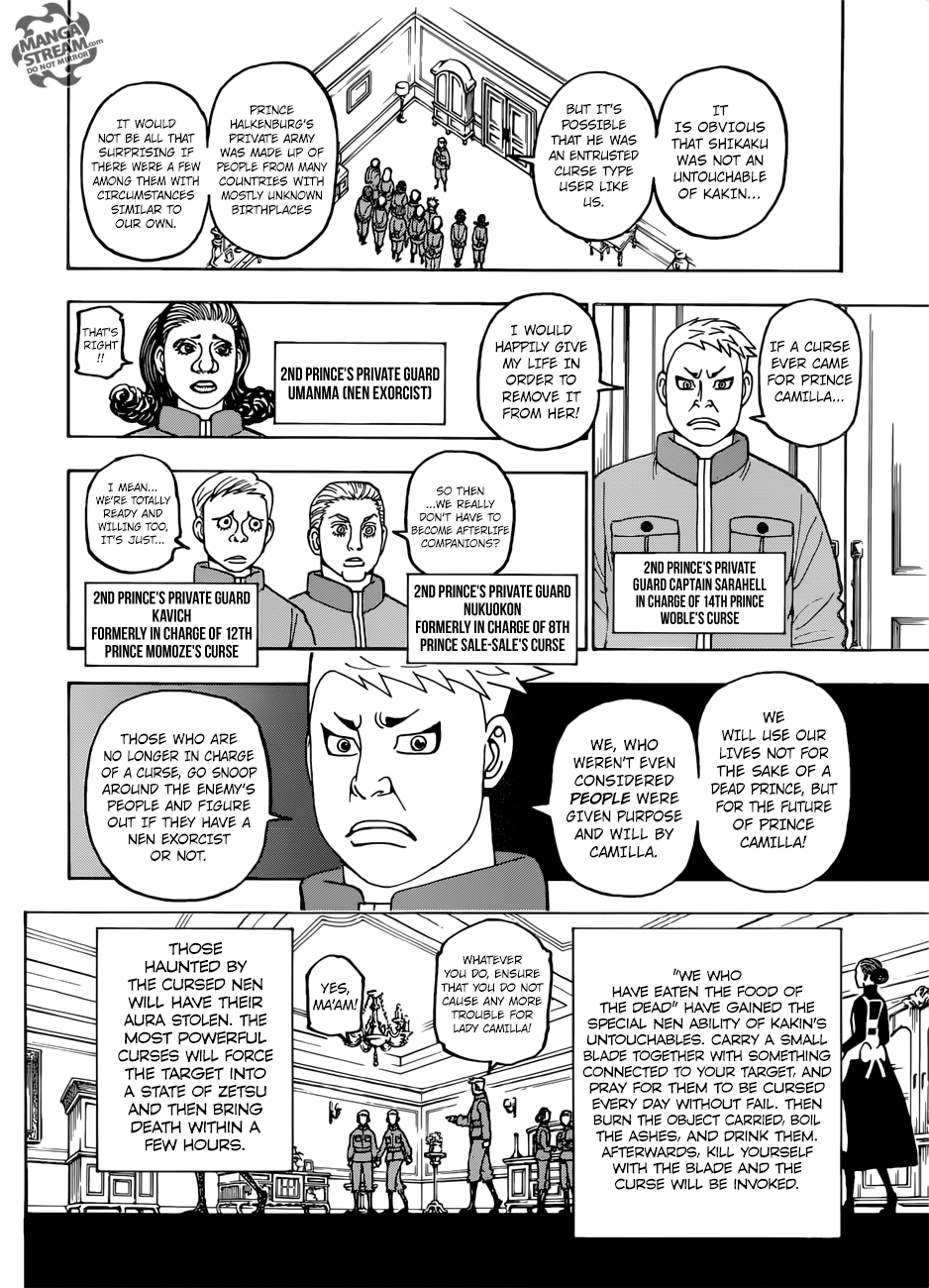 Hunter x Hunter Manga Chapter 389 page 16 - Curse