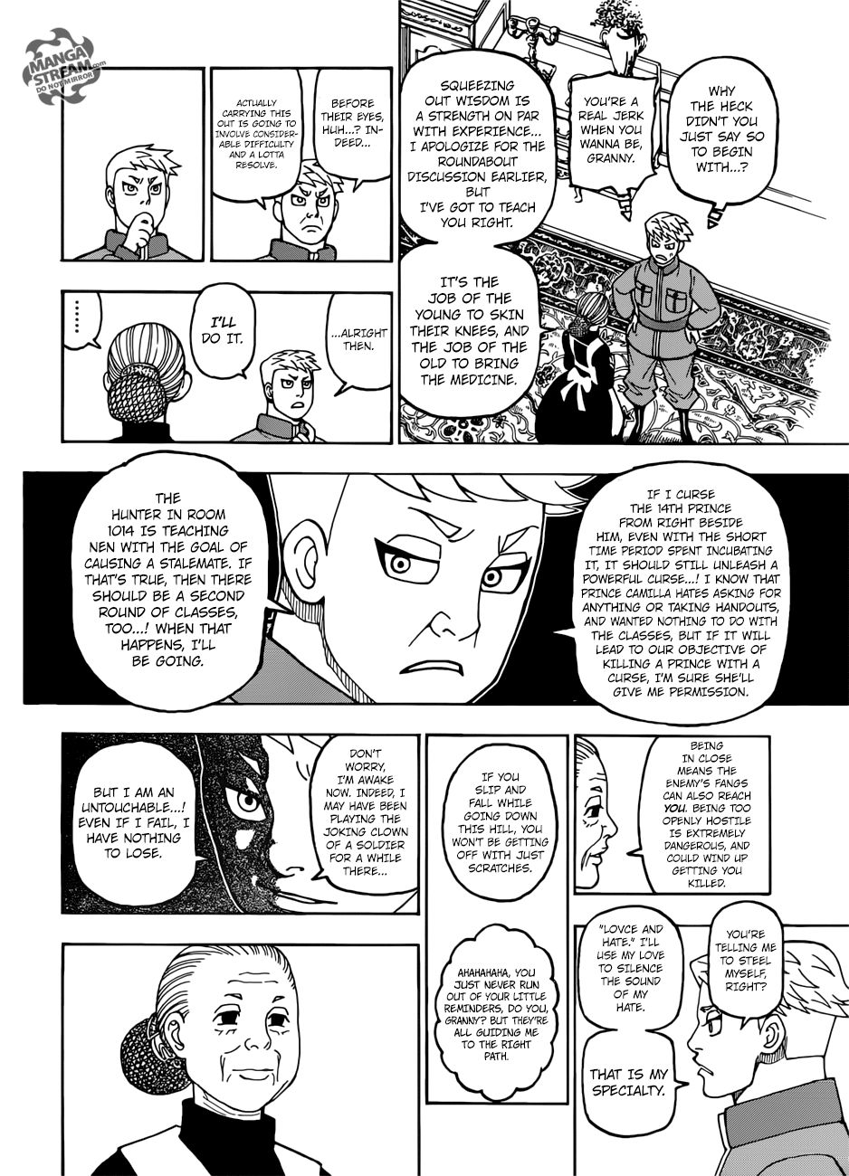 Hunter x Hunter Manga Chapter 389 page 18 - Curse