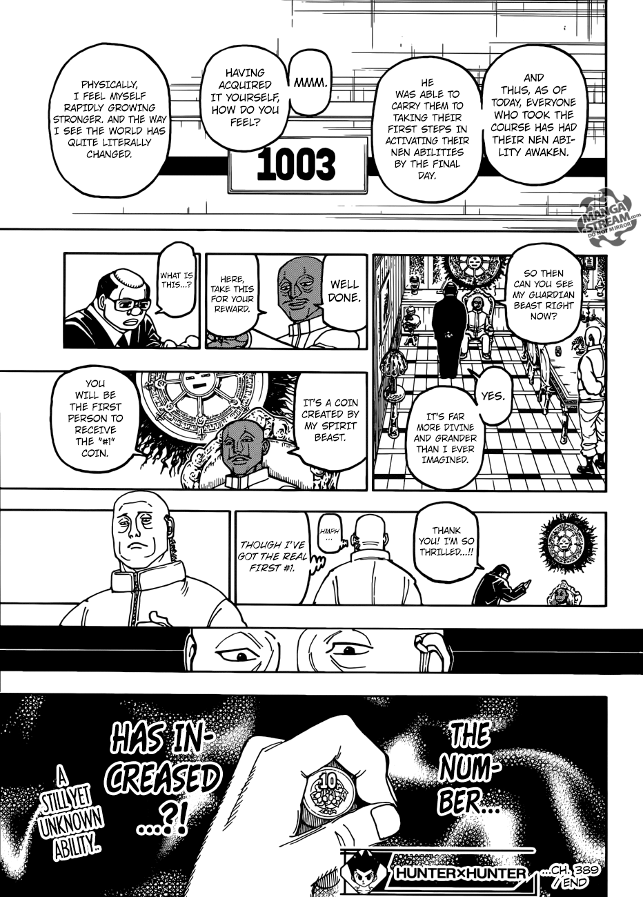 Hunter x Hunter Manga Chapter 389 page 19 - Curse