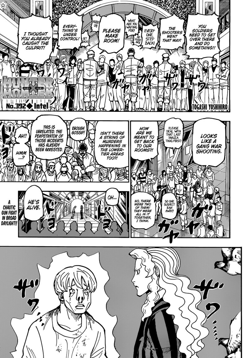 Hunter x Hunter Manga Chapter 392 page 1 - Information