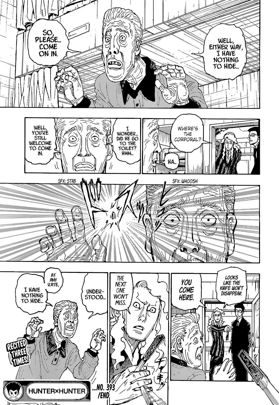 Hunter x Hunter Manga Chapter 393 page 19 - Plea