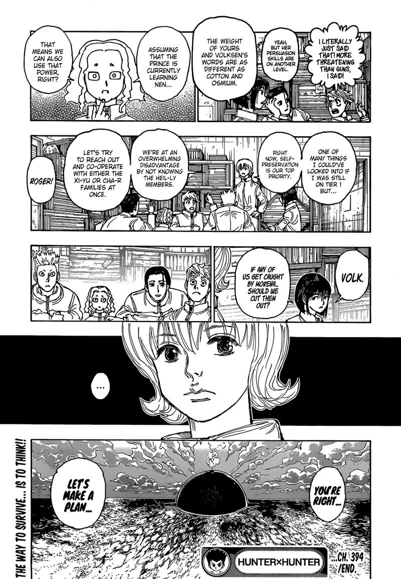 Hunter x Hunter Manga Chapter 394 page 19 - Hypothesis