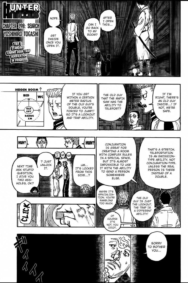 Hunter x Hunter Manga Chapter 398 page 1 - Search