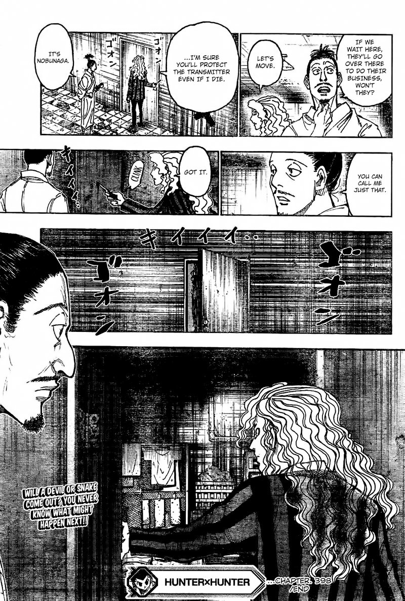 Hunter x Hunter Manga Chapter 398 page 18 - Search