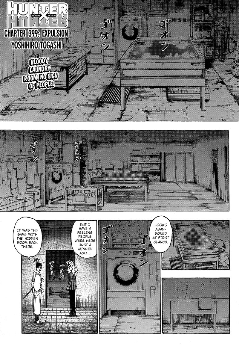 Hunter x Hunter Manga Chapter 399 page 1 - Expulsion
