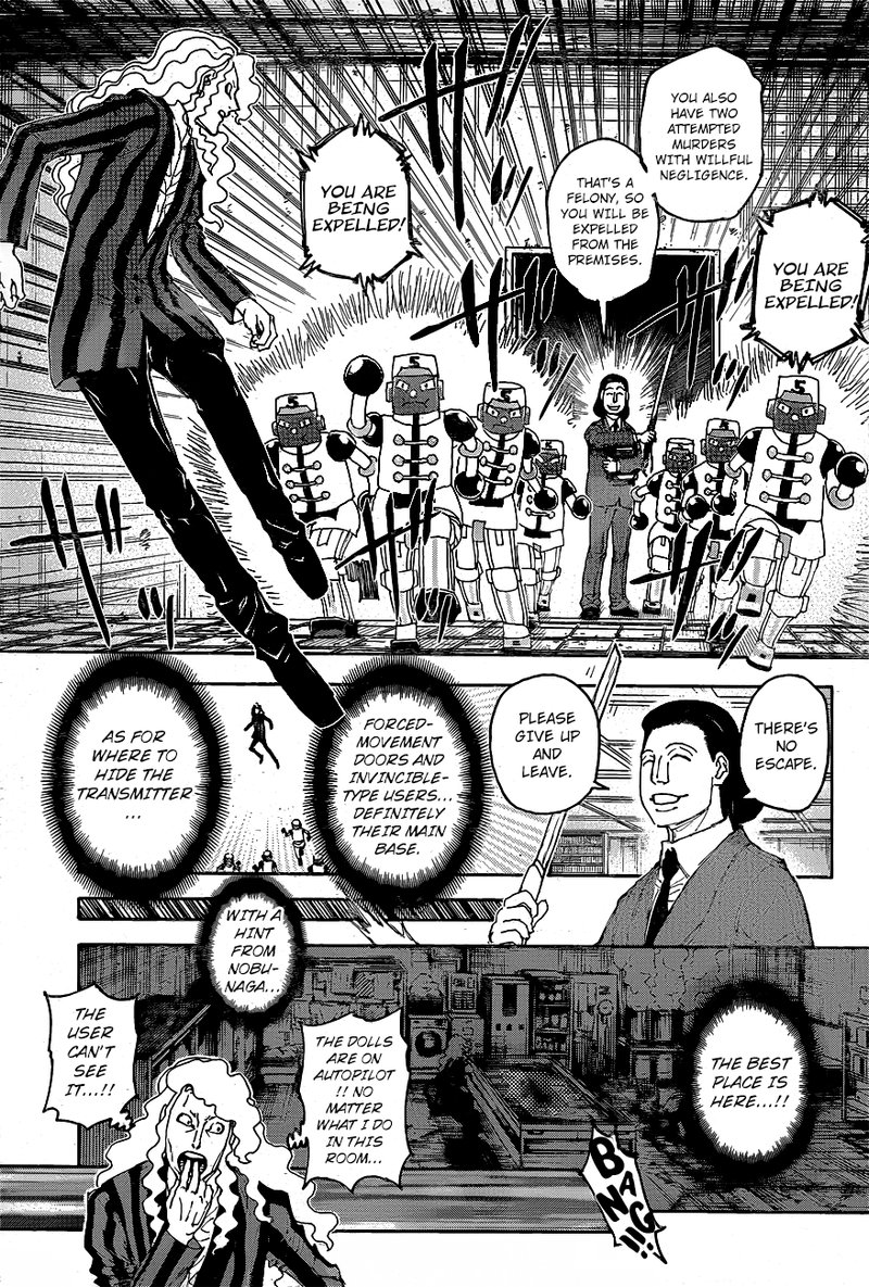 Hunter x Hunter Manga Chapter 399 page 17 - Expulsion
