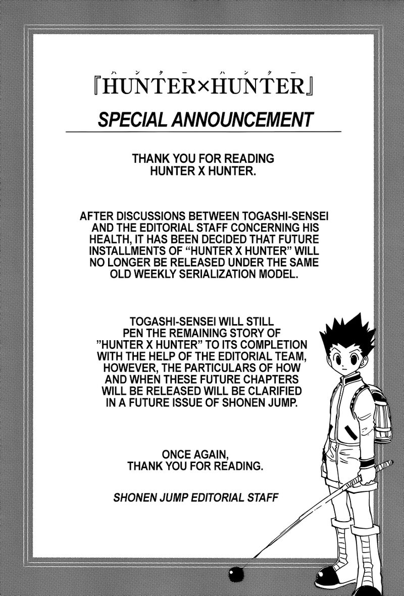 Hunter x Hunter Manga Chapter 400 page 20 - Secrecy