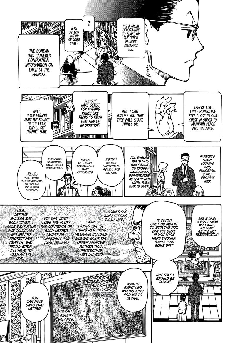 Hunter x Hunter Manga Chapter 402 page 17 - Letter