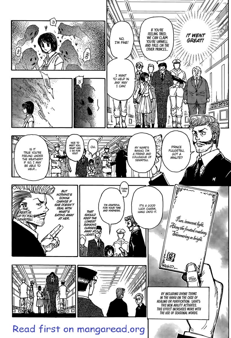 Hunter x Hunter Manga Chapter 402 page 18 - Letter