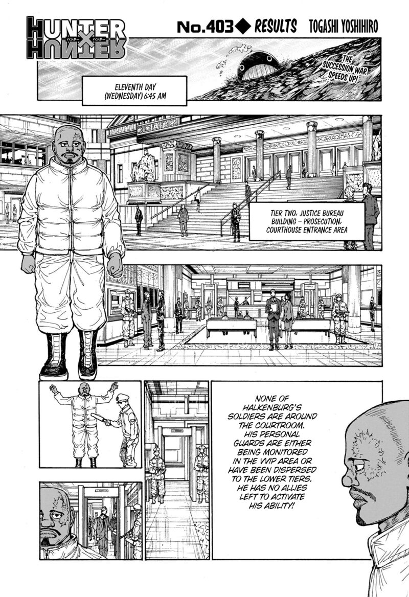Hunter x Hunter Manga Chapter 403 page 1 - Results
