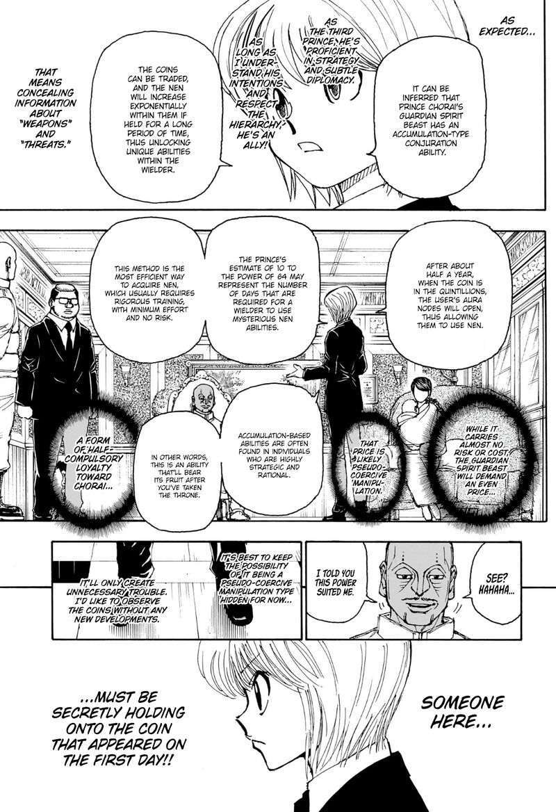 Hunter x Hunter Manga Chapter 404 page 3 - Speculation