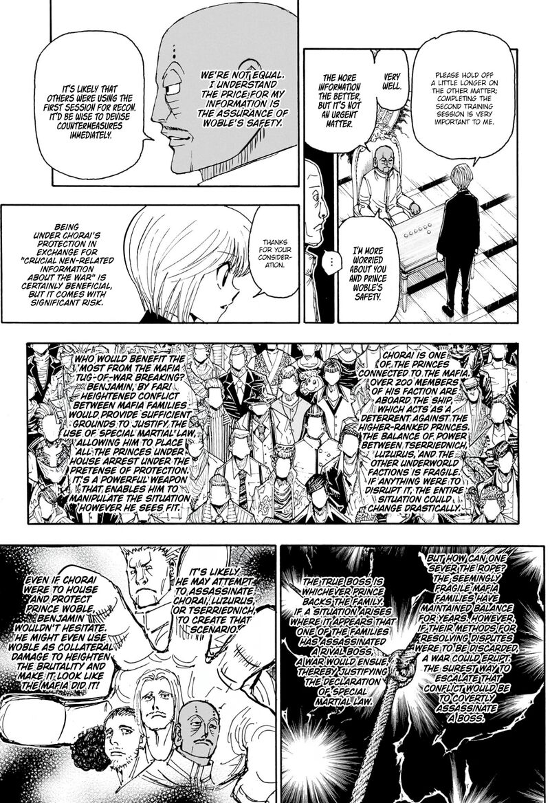 Hunter x Hunter Manga Chapter 404 page 5 - Speculation