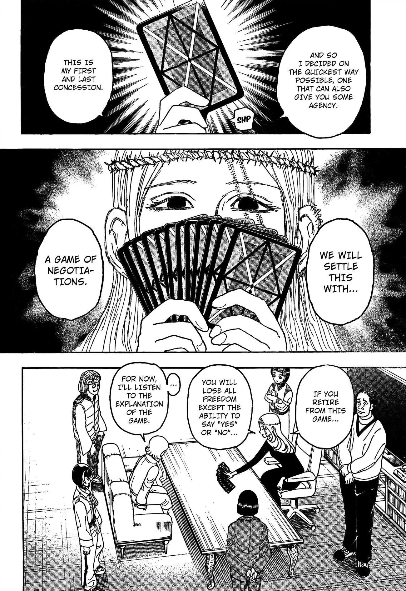 Hunter x Hunter Manga Chapter 407 page 1 - Negotiation