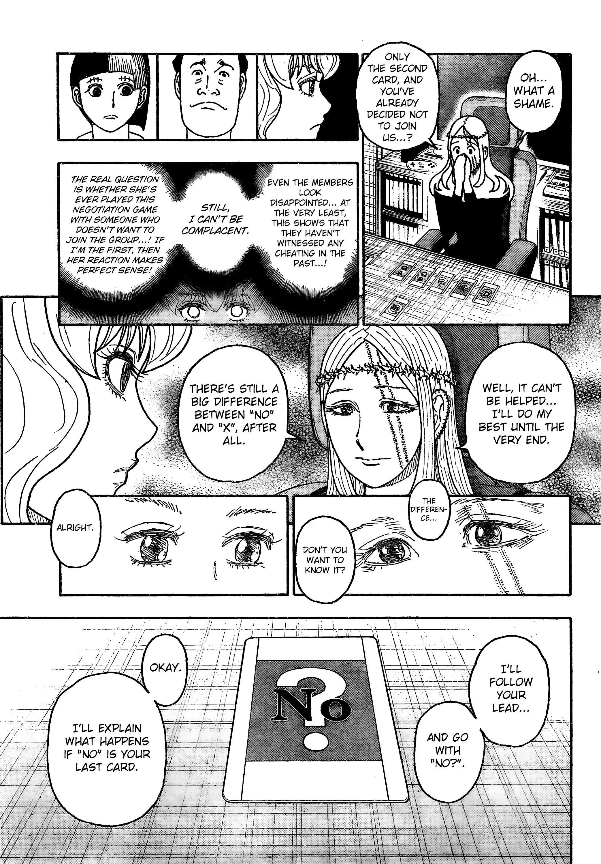 Hunter x Hunter Manga Chapter 408 page 15 - Negotiation: Part 2