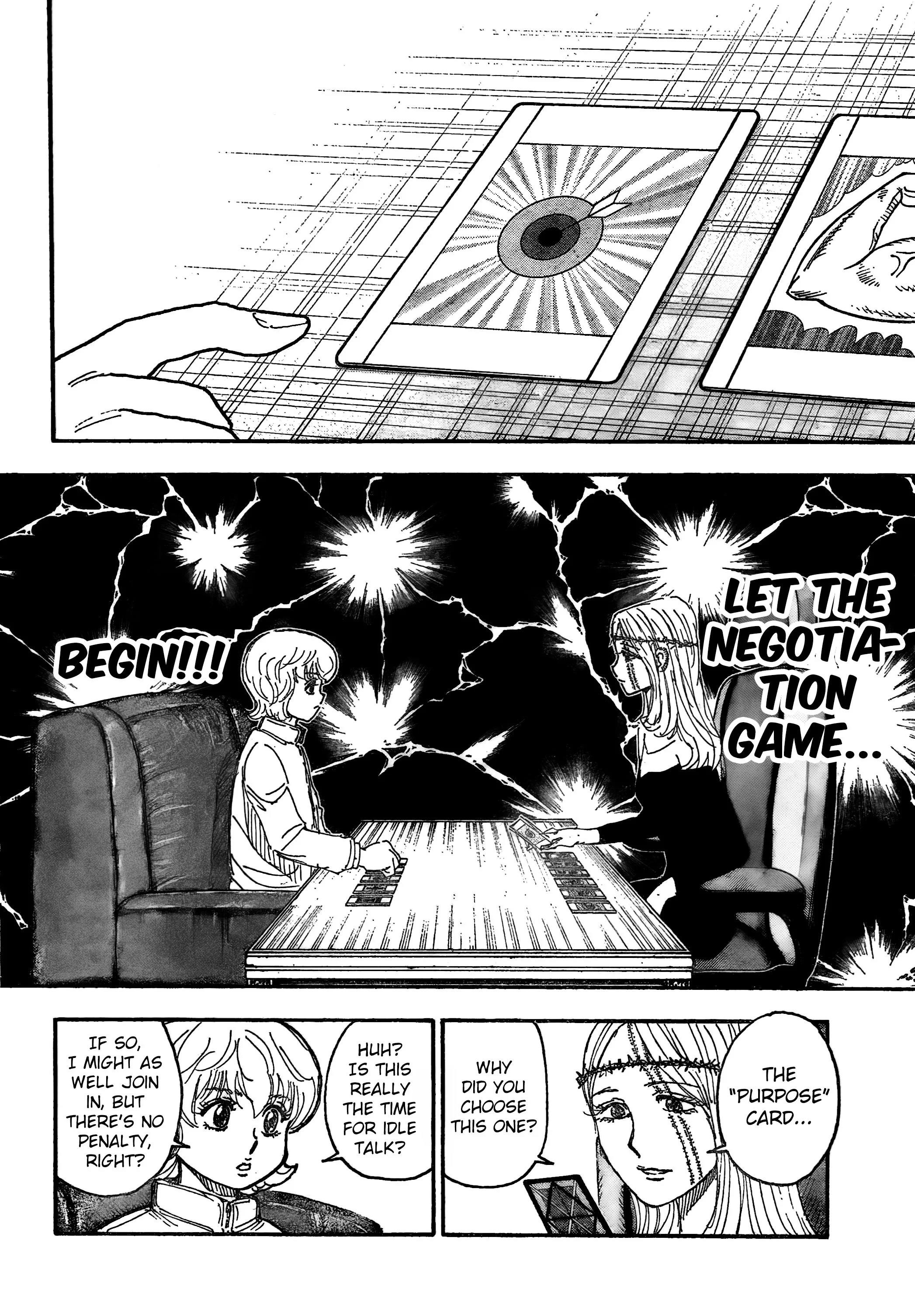 Hunter x Hunter Manga Chapter 408 page 2 - Negotiation: Part 2