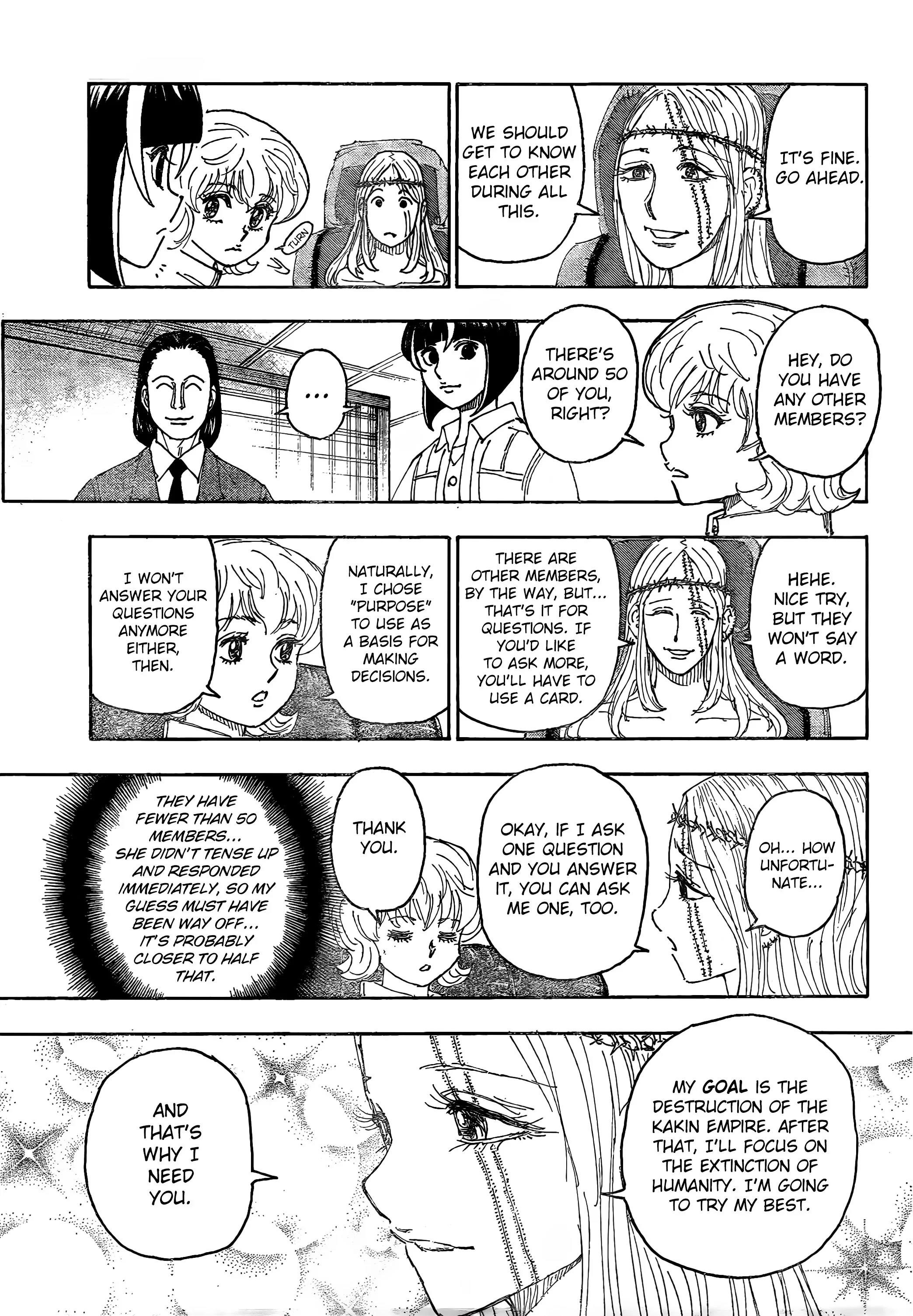 Hunter x Hunter Manga Chapter 408 page 3 - Negotiation: Part 2