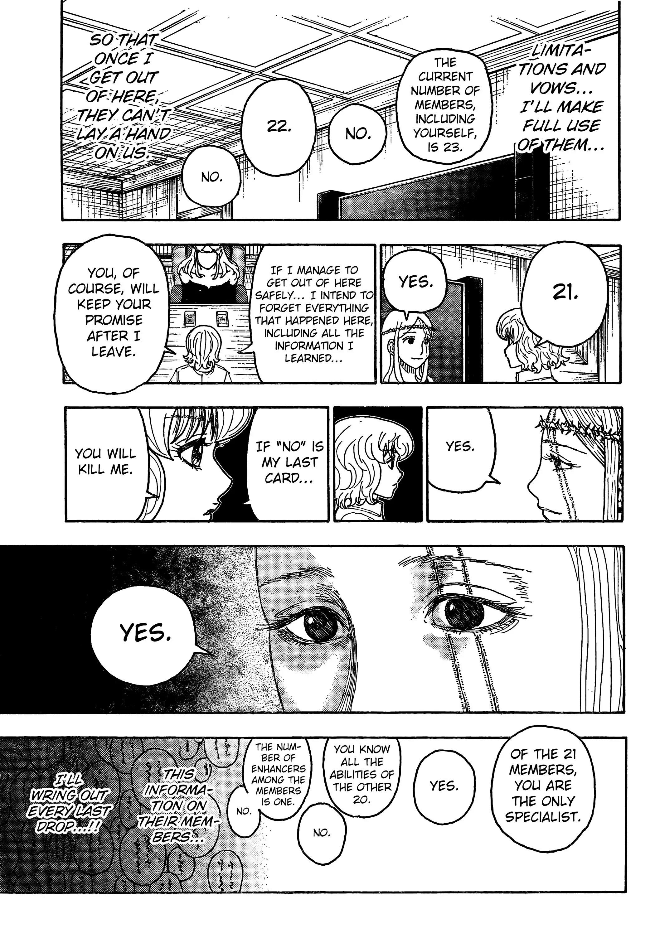 Hunter x Hunter Manga Chapter 409 page 13 - Negotiation: Part 3