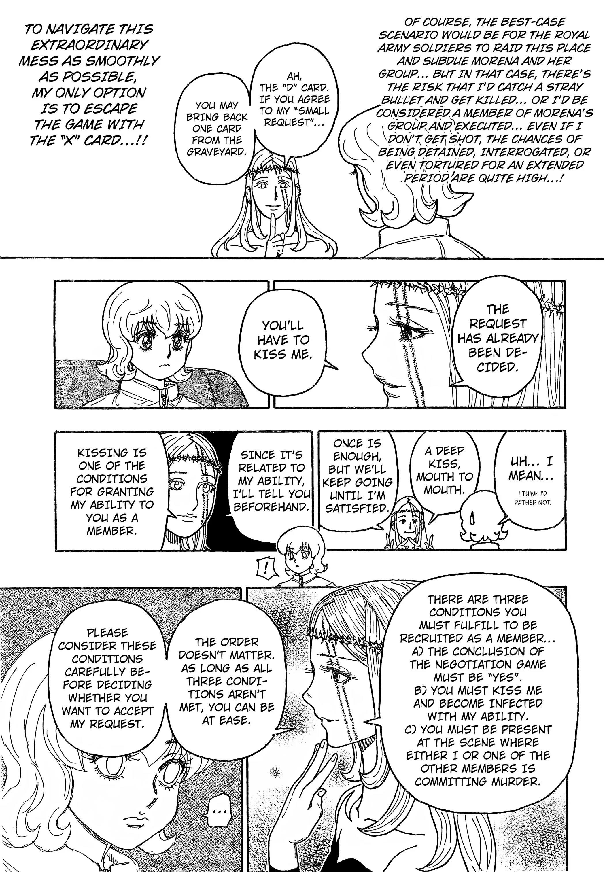Hunter x Hunter Manga Chapter 409 page 3 - Negotiation: Part 3