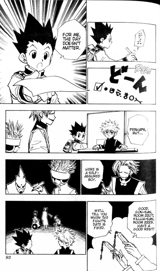 Hunter x Hunter Manga Chapter 49 page 8 - The Battle Begins!!