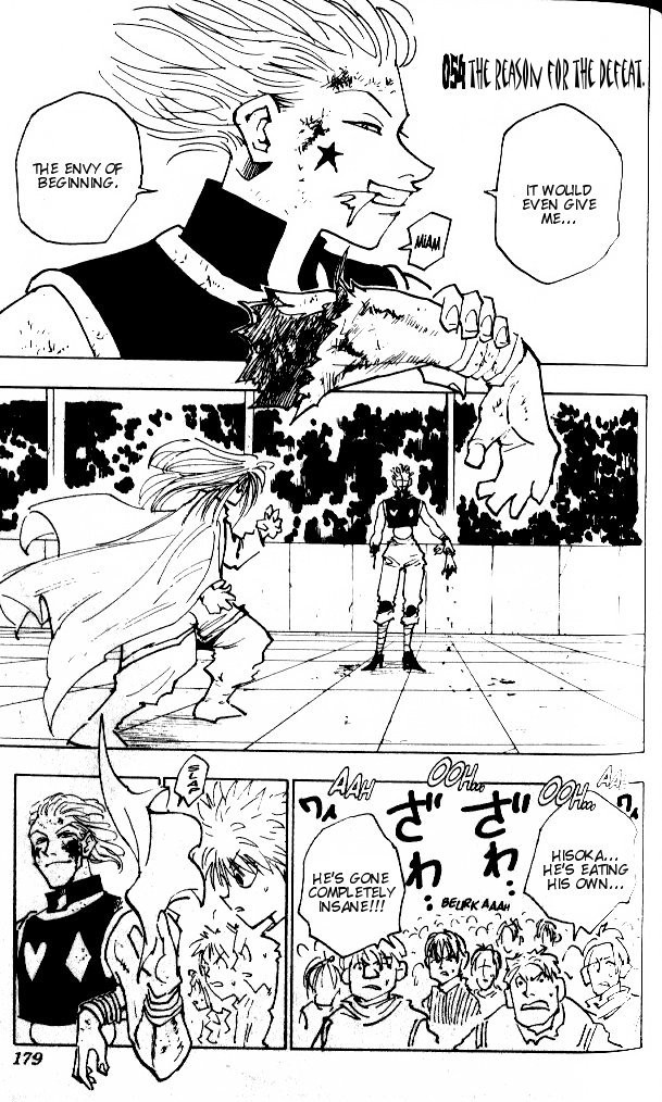Hunter x Hunter Manga Chapter 54 page 2 - Cause of Defeat