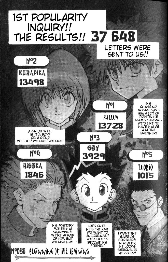 Hunter x Hunter Manga Chapter 56 page 2 - Training Resumes