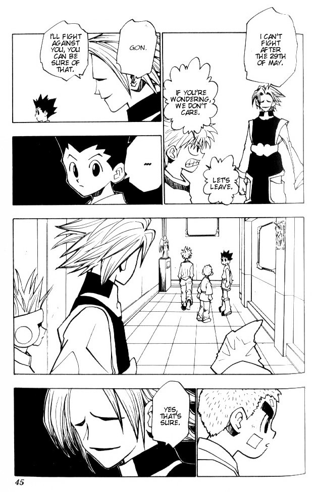 Hunter x Hunter Manga Chapter 56 page 20 - Training Resumes