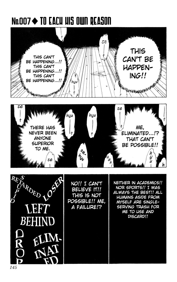Hunter x Hunter Manga Chapter 7 page 1 - Respective Reasons